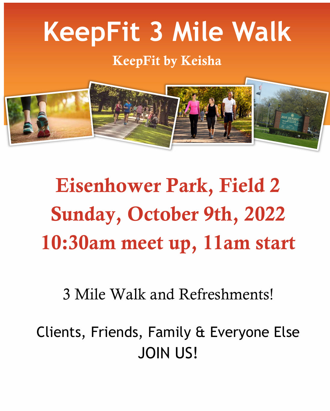 KeepFit 3 Mile Walk Event Coming Up