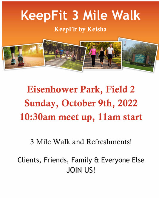 KeepFit 3 Mile Walk Event Coming Up
