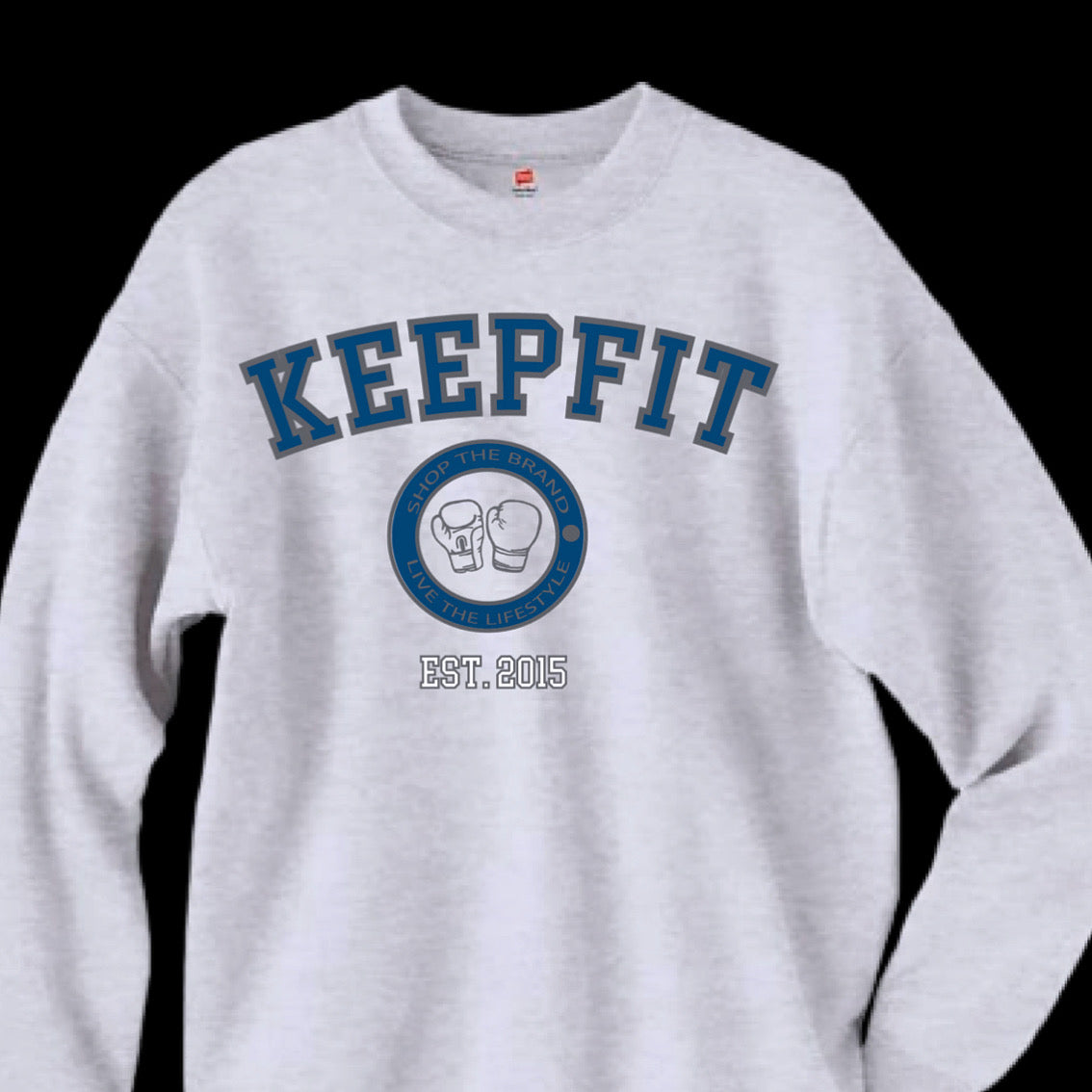 Cool Grey KeepFit College Inspired Crewneck